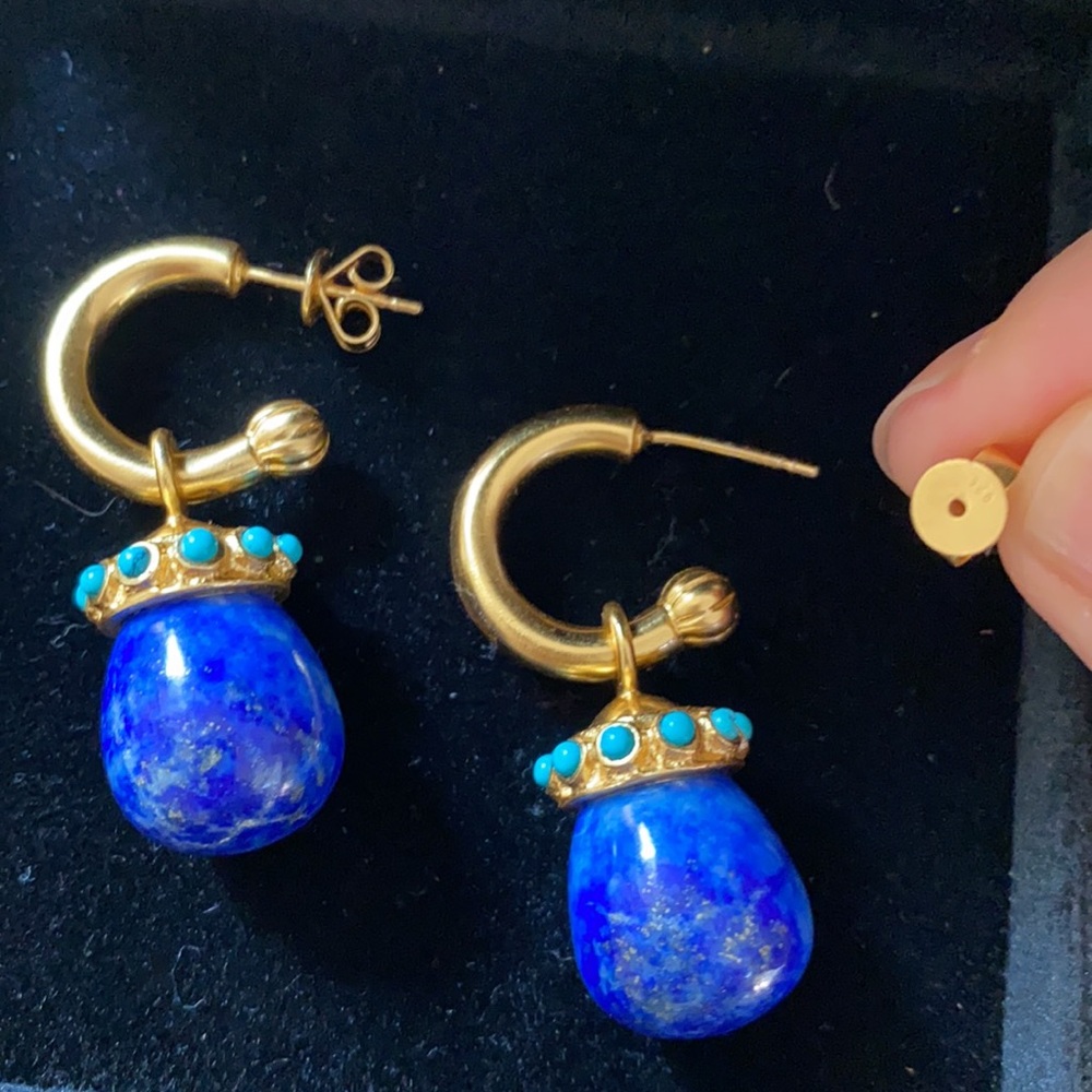 Valere blue stone earrings - Picture 4 of 5